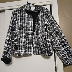 Chic Black and White Women's Jacket